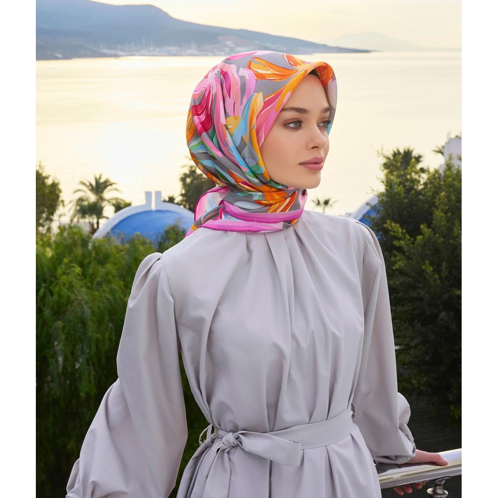 Belli Twill Saf İpek Eşarp 2025 Yaz Sezonu 4107D (T)