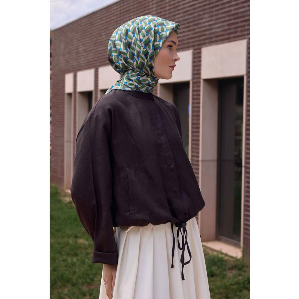 Belli Twill Saf İpek Eşarp - 2026-2027 Sonbahar-Kış 4407D (T)