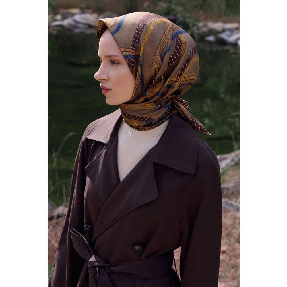 Belli Twill Saf İpek Eşarp - 2026-2027 Sonbahar-Kış 4424D (T)