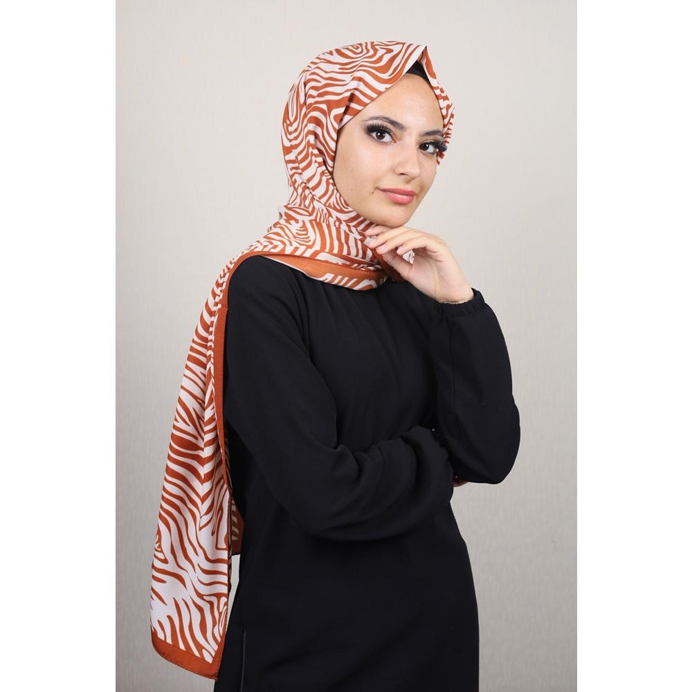 Moda Kaşmir Turuncu Serisi Medine İpeği Şal