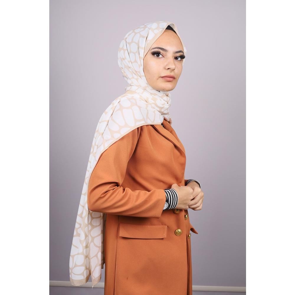 Moda Kaşmir Karamel Serisi Medine İpeği Şal