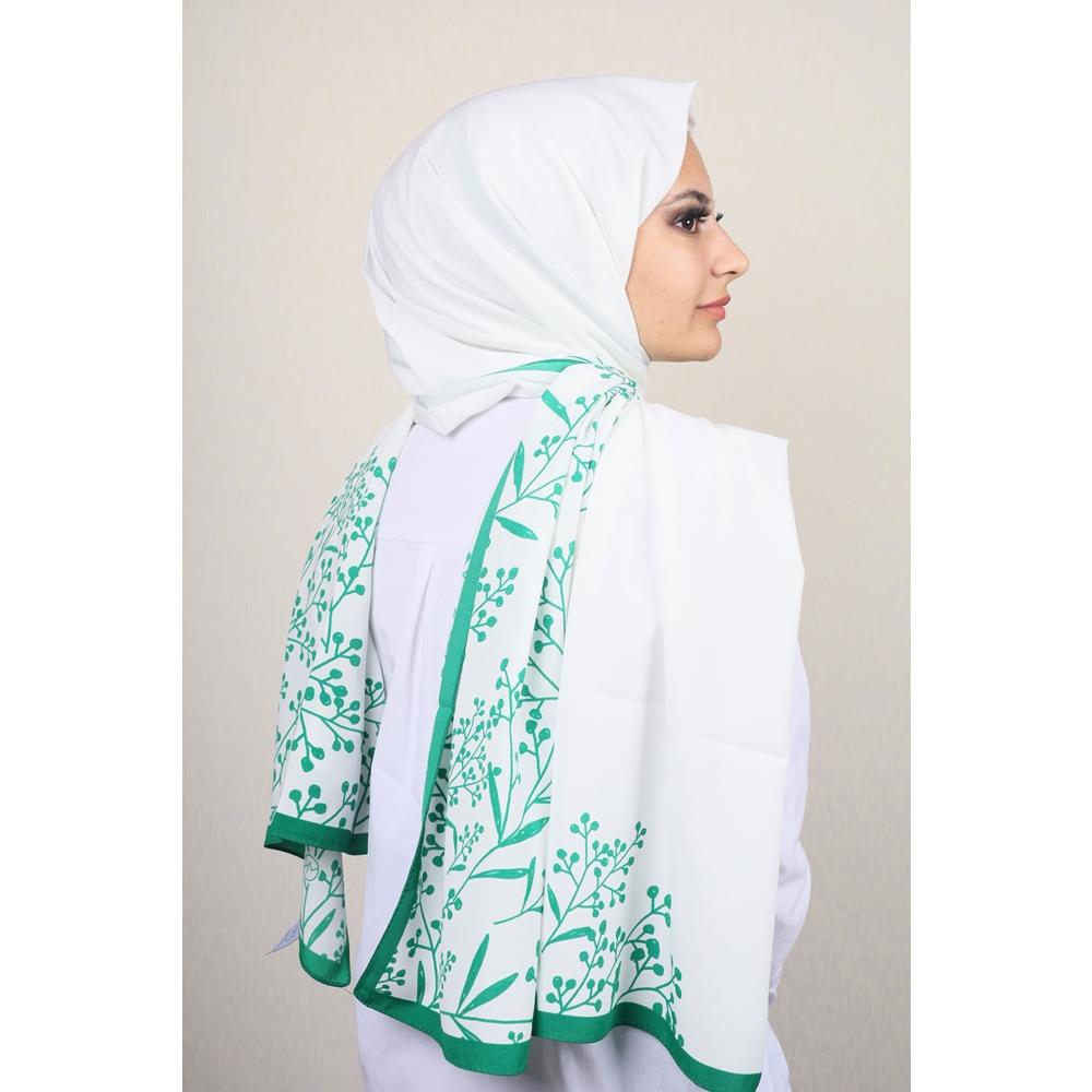 Moda Kaşmir Yeşil Serisi Medine İpeği Şal