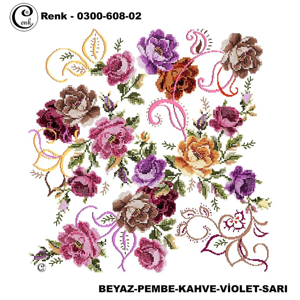 Cenk Desenli Oyalık Yazma - 0300-608 - Renk-26