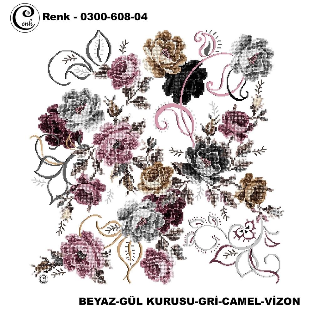 Cenk Desenli Oyalık Yazma - 0300-608 - Renk-24