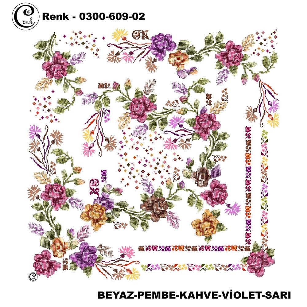 Cenk Desenli Oyalık Yazma - 0300-609 - Renk-11