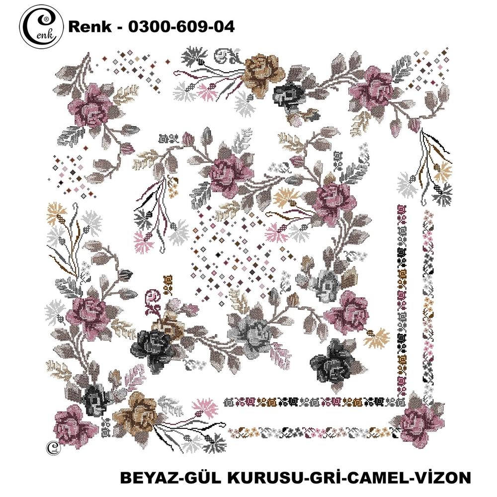 Cenk Desenli Oyalık Yazma - 0300-609 - Renk-02