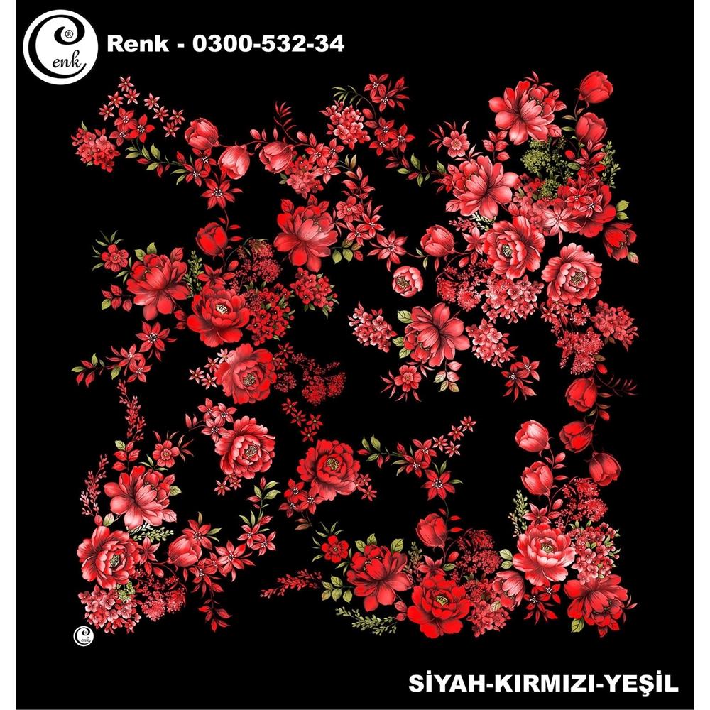 Cenk Desenli Oyalık Yazma - 0300-532 - Renk-34