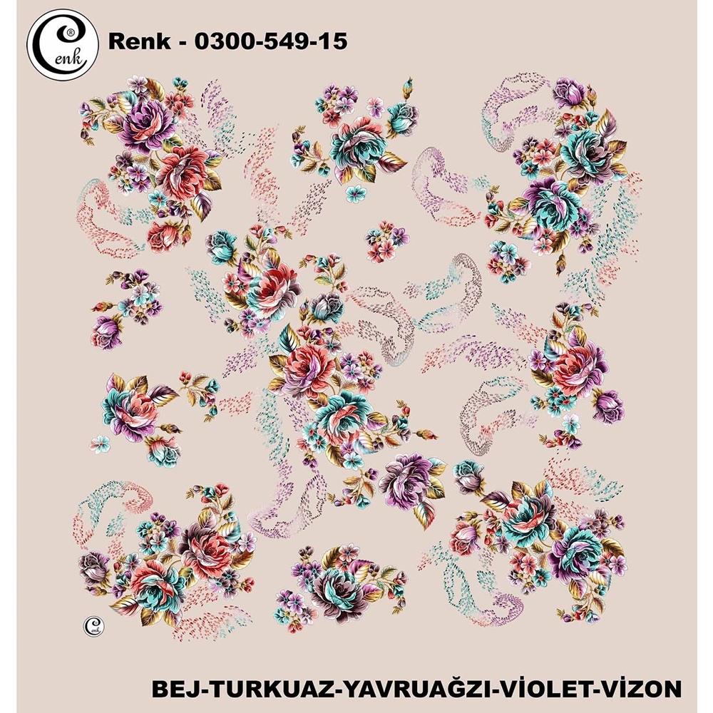 Cenk Desenli Oyalık Yazma - 0300-549