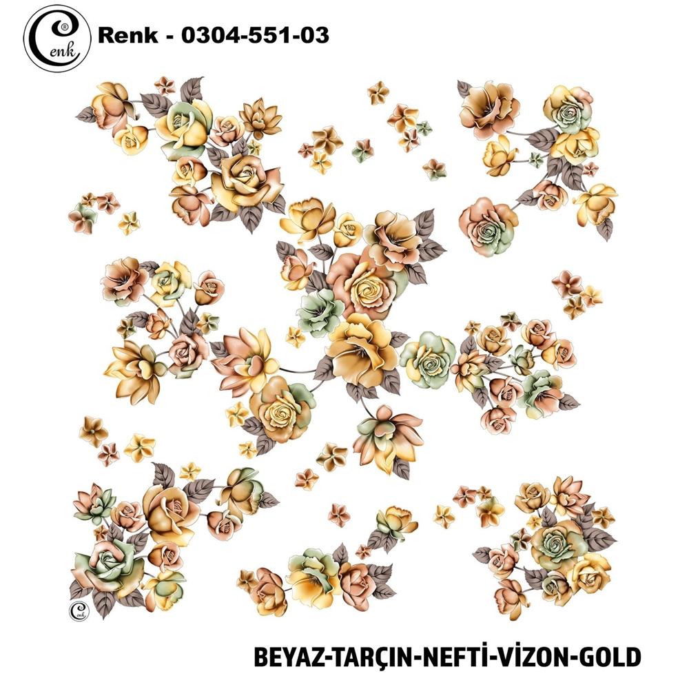 Cenk Desenli Oyalık Yazma - 0300-551
