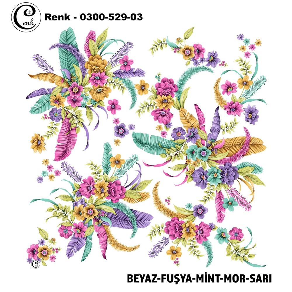 Cenk Desenli Oyalık Yazma - 0300-529 - Renk-08