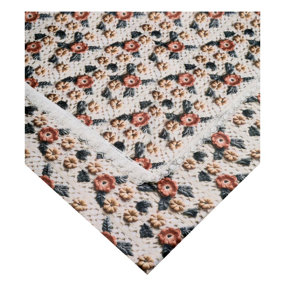Baysem 200 X 300 cm. 3 Boyutlu Güpürlü Dijital Raşel Sofra Bezi - Masa Örtüsü