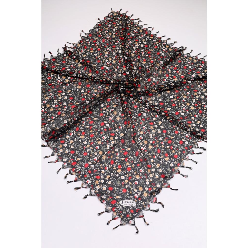 Firuze Star Desenli Boncuklu Tülbent - Desen-48 - Renk-01