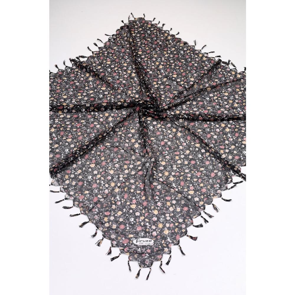 Firuze Star Desenli Boncuklu Tülbent - Desen-48 - Renk-01