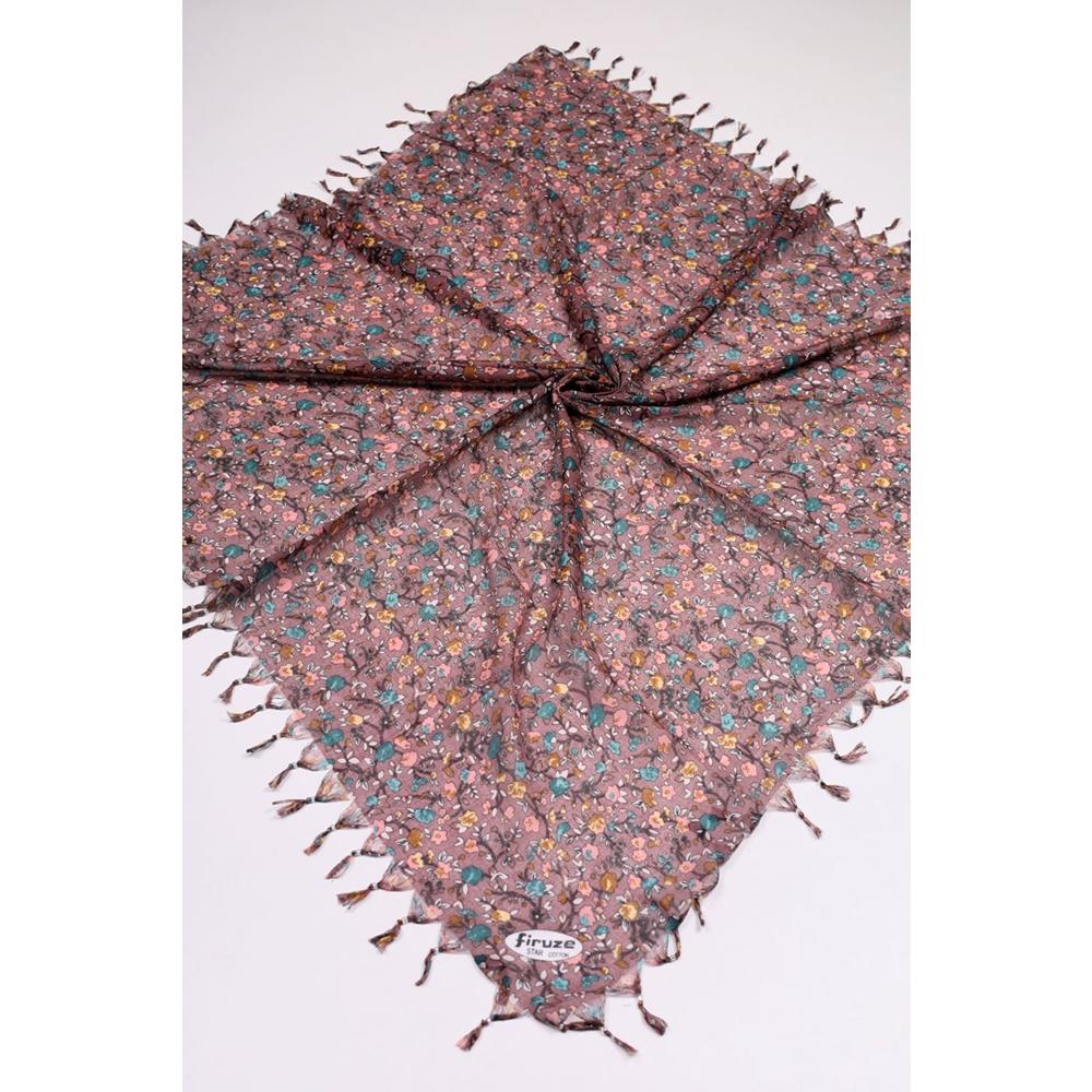 Firuze Star Desenli Boncuklu Tülbent - Desen-48 - Renk-01