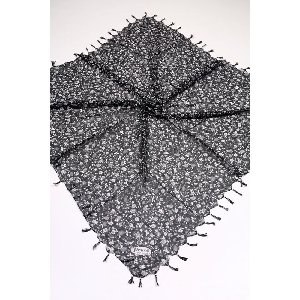 Firuze Star Desenli Boncuklu Tülbent - Desen-48 - Renk-01