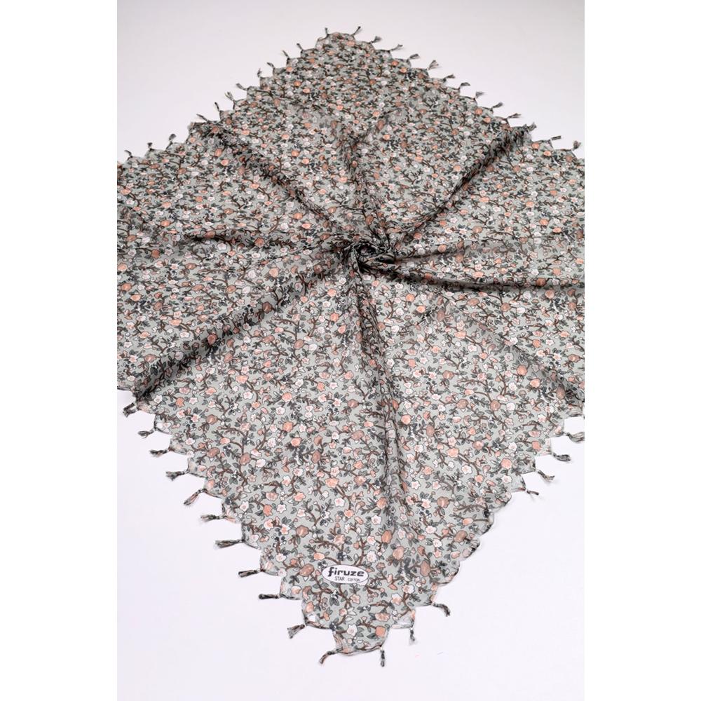 Firuze Star Desenli Boncuklu Tülbent - Desen-48 - Renk-01