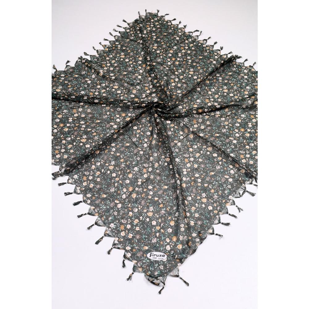 Firuze Star Desenli Boncuklu Tülbent - Desen-48 - Renk-01