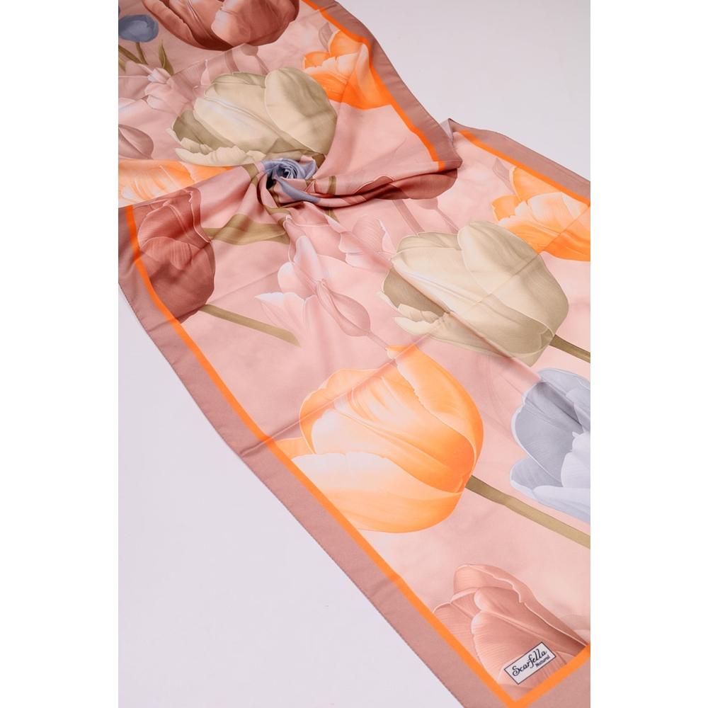 Scarfella Desenli Naturel Şal - Desen-90 - Renk-08