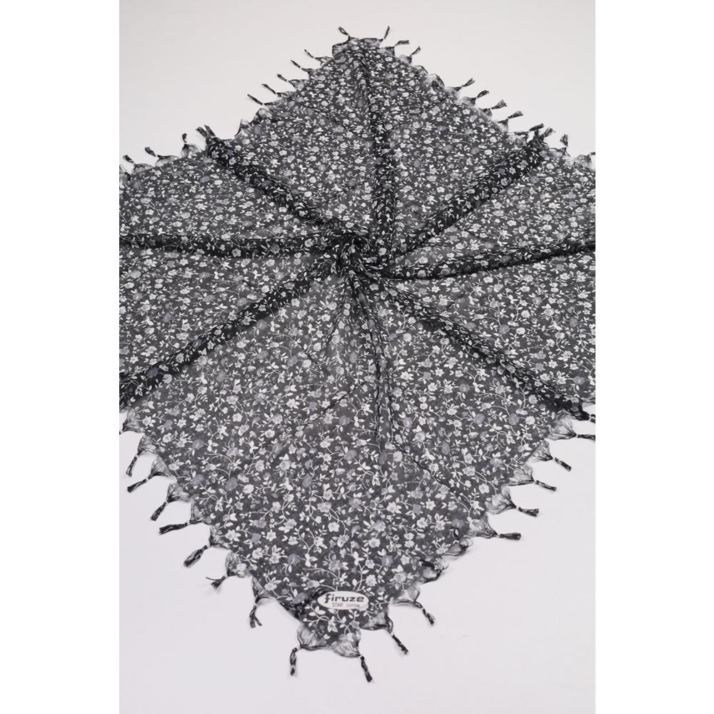 Firuze Star Desenli Boncuklu Tülbent - Desen-49 - Renk-04