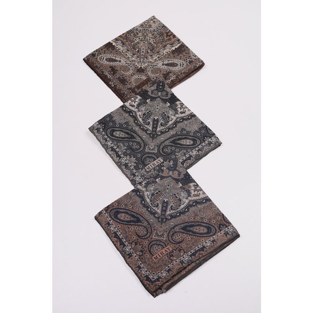 Miray Desenli Krep Eşarp - Desen-02
