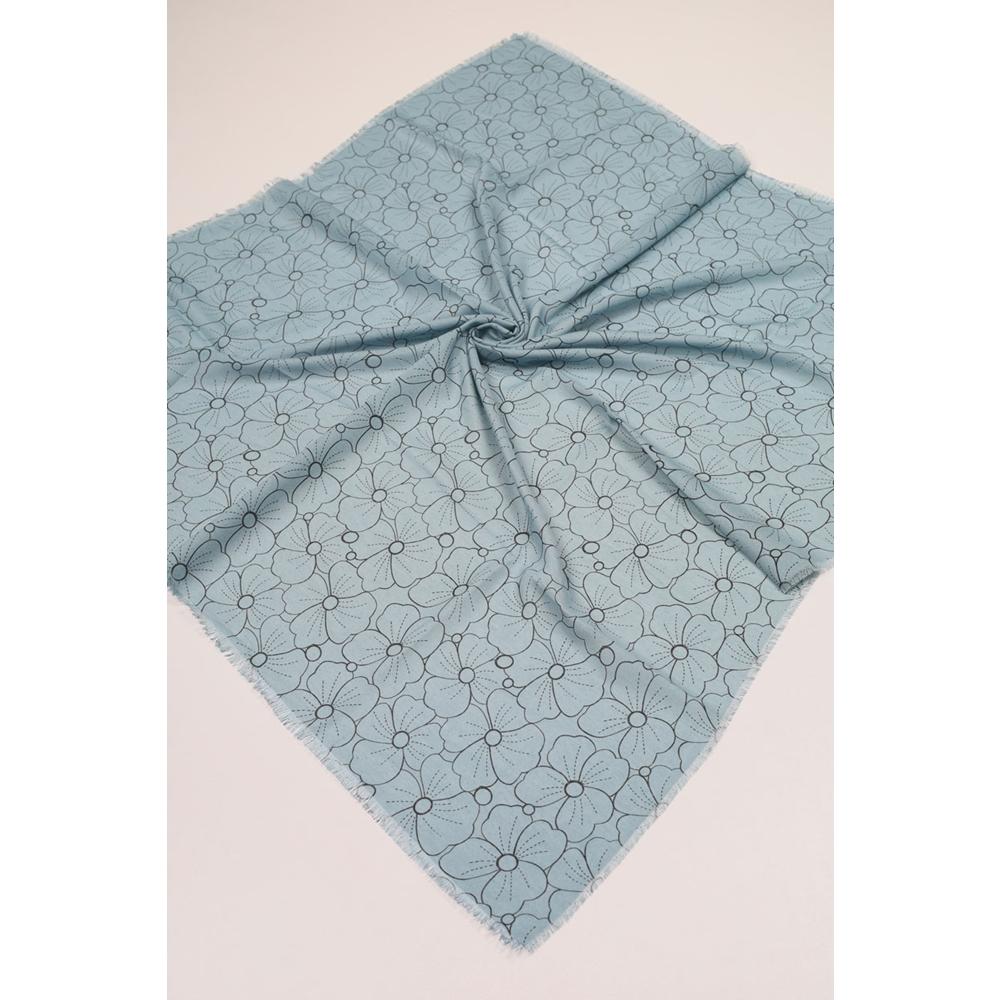Baysem Desenli Keten Flamlı Eşarp - Desen-09