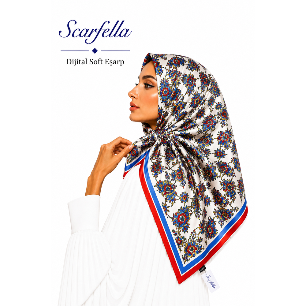Scarfella Dijital Soft Eşarp - Desen-126