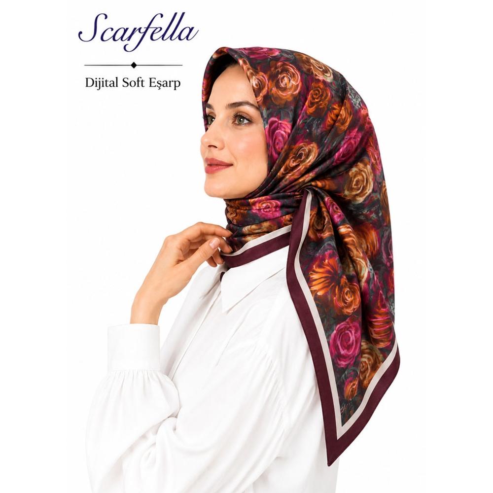 Scarfella Dijital Soft Eşarp - Desen-130