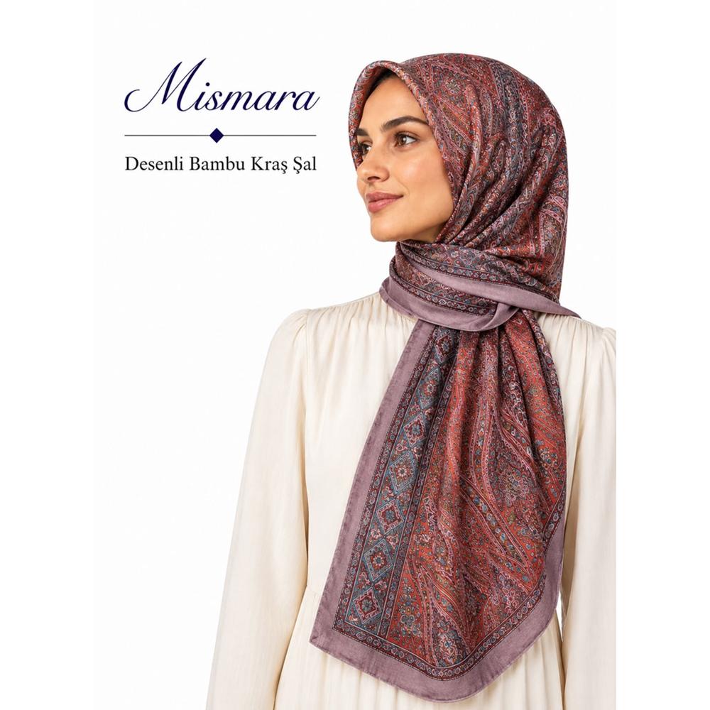 Mismara Desenli Bambu Kraş Şal - Desen-02