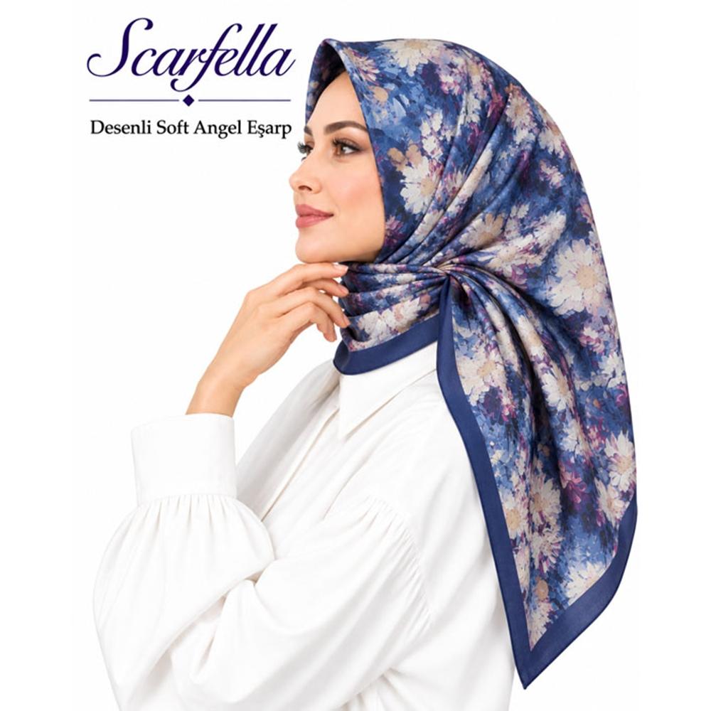 Scarfella Desenli Soft Angel Eşarp - Desen-83