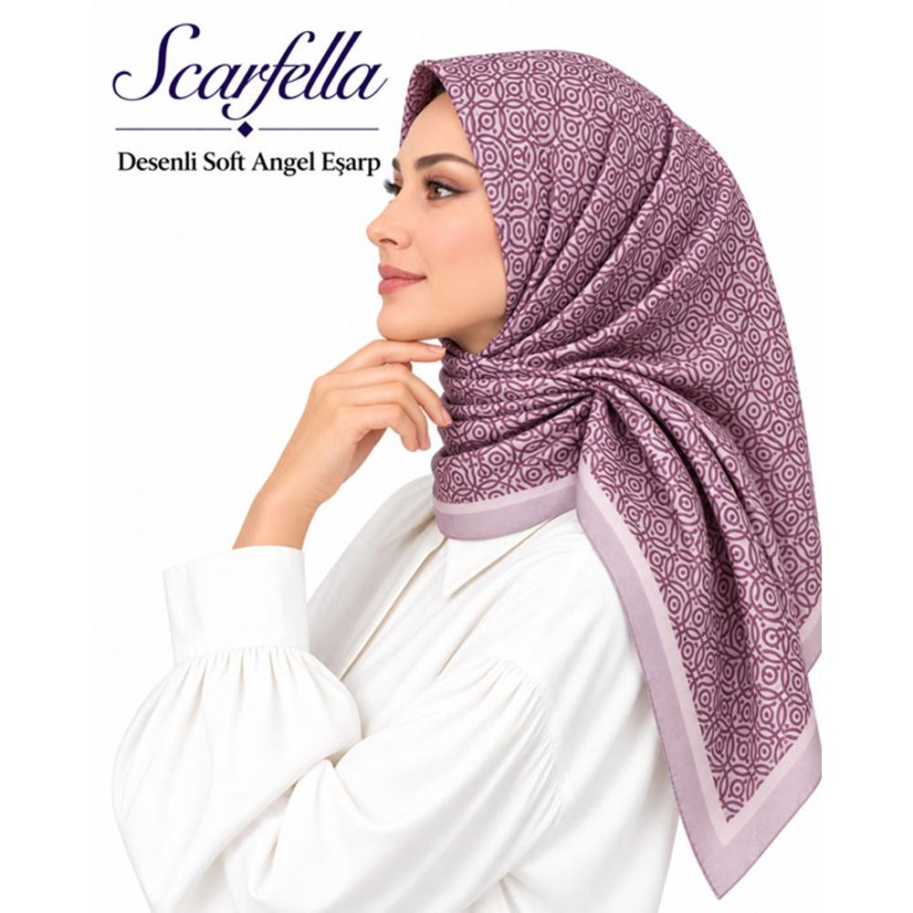 Scarfella Desenli Soft Angel Eşarp - Desen-84