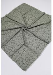 Baysem Desenli Keten Flamlı Eşarp - Desen-07