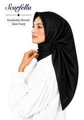 Scarfella Kendinden Desenli Jakar Eşarp - Desen-14