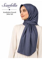 Scarfella Kendinden Desenli Jakar Şal - Desen-07