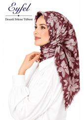 Eyfel Desenli Sökme Tülbent - Desen-23