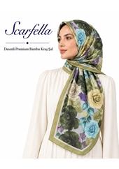 Scarfella Desenli Premium Bambu Kraş Şal - Desen-08