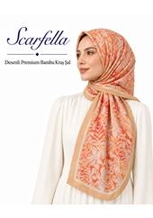 Scarfella Desenli Premium Bambu Kraş Şal - Desen-13