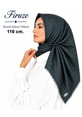 Firuze Desenli 110 cm Sökme Tülbent - Desen-02