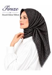 Firuze Desenli Sökme Tülbent - Desen-39