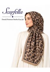 Scarfella Desenli Premium Bambu Kraş Şal - Desen-15