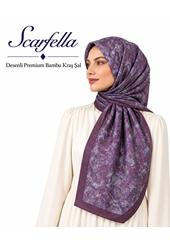 Scarfella Desenli Premium Bambu Kraş Şal - Desen-16