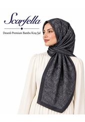 Scarfella Desenli Premium Bambu Kraş Şal - Desen-21