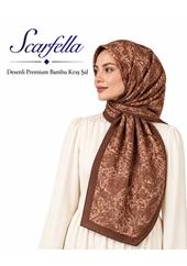 Scarfella Desenli Premium Bambu Kraş Şal - Desen-22
