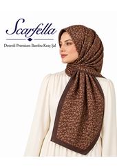 Scarfella Desenli Premium Bambu Kraş Şal - Desen-24