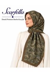 Scarfella Desenli Premium Bambu Kraş Şal - Desen-25