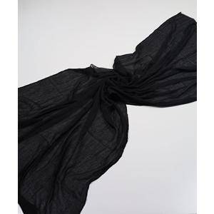 Moda Kaşmir Düz Renk Bambu Kraş Şal - Desen-05 - Siyah