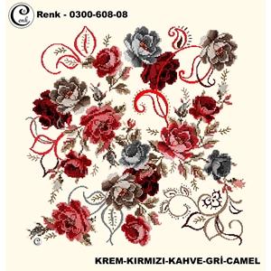 Cenk Desenli Oyalık Yazma - 0300-608 - Renk-31