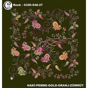 Cenk Desenli Oyalık Yazma - 0300-548 - Renk-06