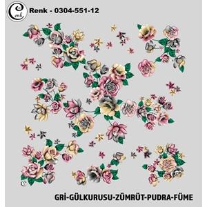 Cenk Desenli Oyalık Yazma - 0300-551