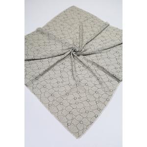 Baysem Desenli Keten Flamlı Eşarp - Desen-09