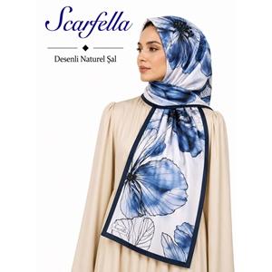 Scarfella Desenli Naturel Şal - Desen-143